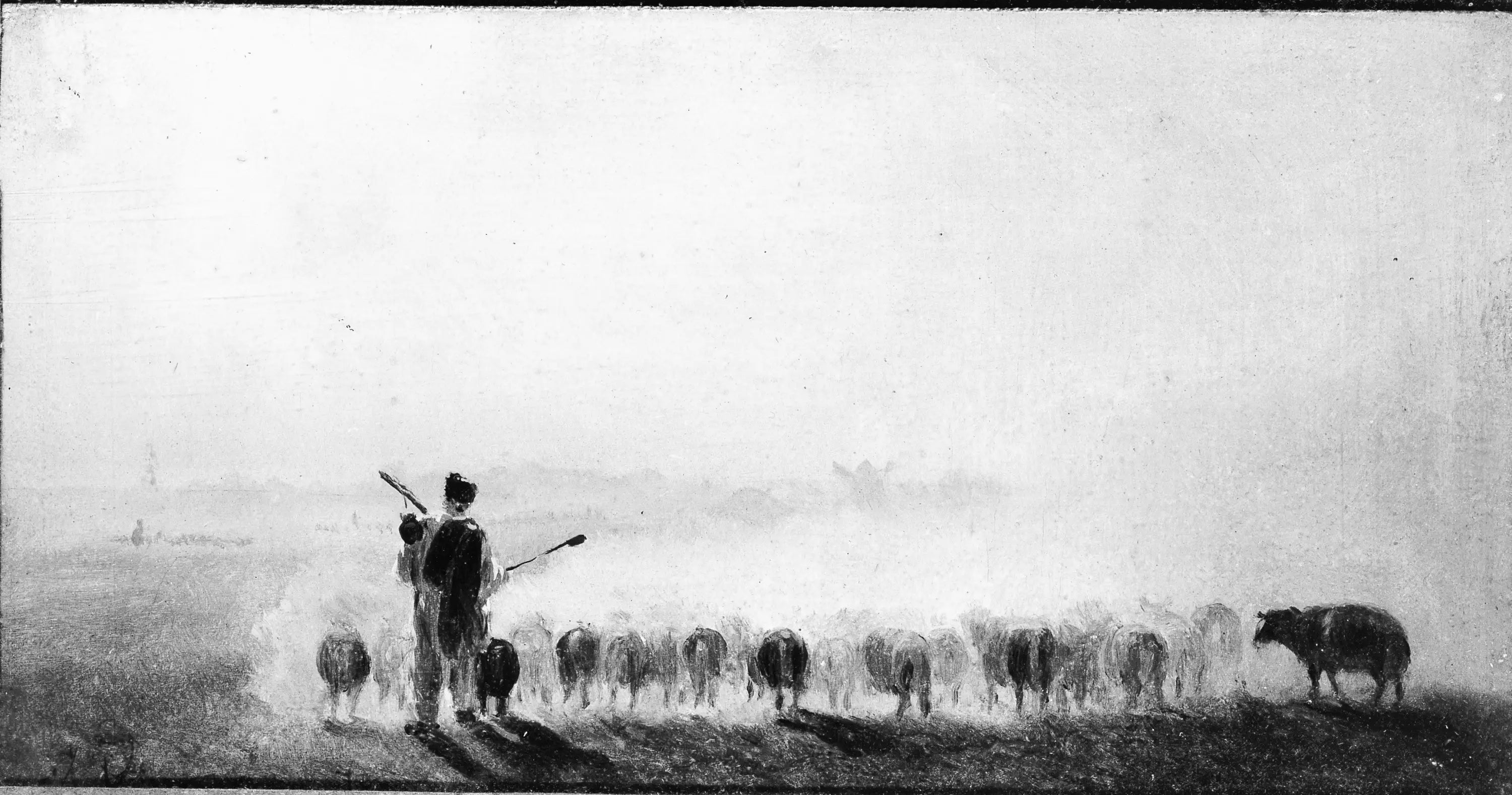 Berger avec un troupeau de moutons - Ilya Repin - Alpha Reproduction