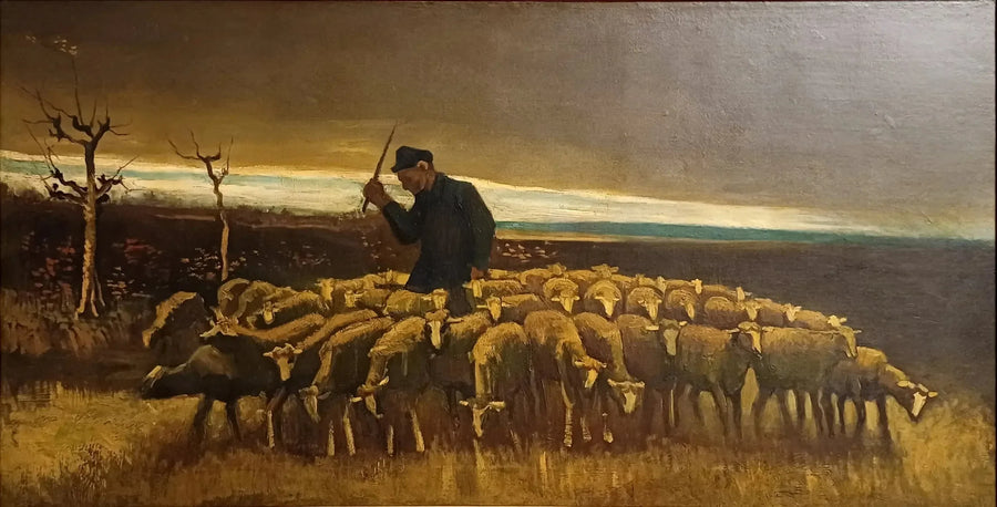 Gjeter med en saueflokk - Vincent van Gogh