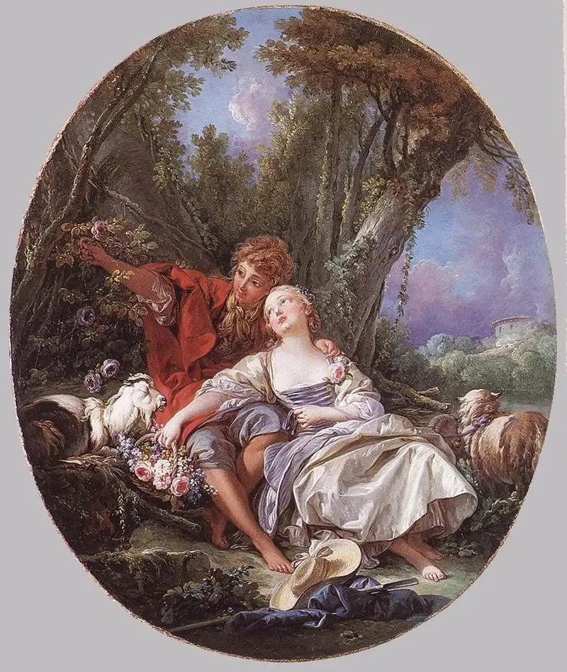 Berger og gjeterinne i hvile - François Boucher