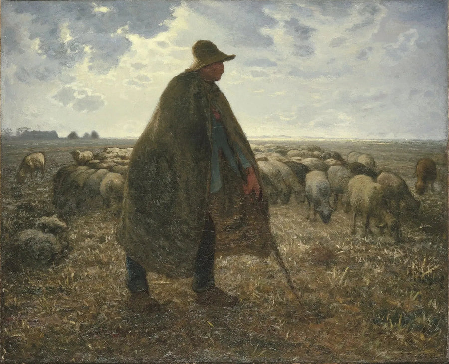 Berger som passer sitt saueflokk - Jean-François Millet