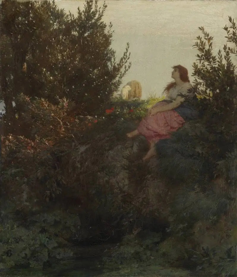 Bergère - Arnold Böcklin image 1 tableau peint à l’huile sur toile