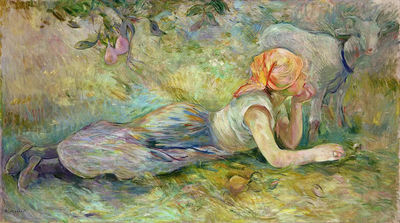 Liggende gjeter - Berthe Morisot