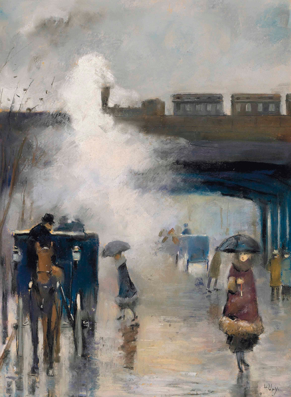 Berlin, Alexanderplatz - Lesser Ury image 1 reproduction artisanale de tableau
