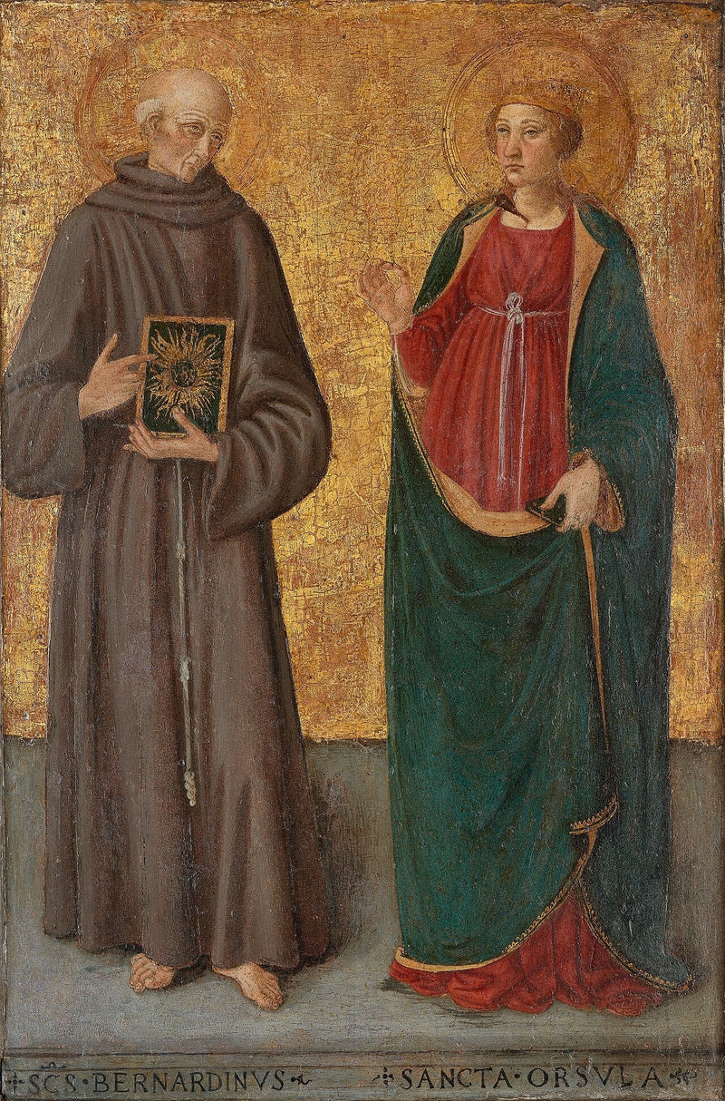 Bernardin av Sienna og helgen Ursula - Cosimo Rosselli