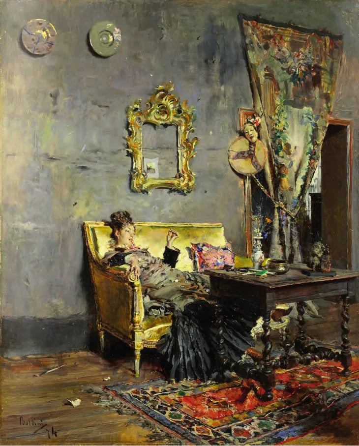 Berthe røyker - Giovanni Boldini