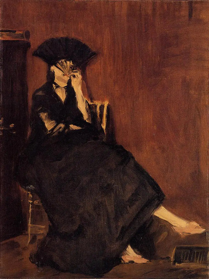 Berthe Morisot med vifte - Édouard Manet