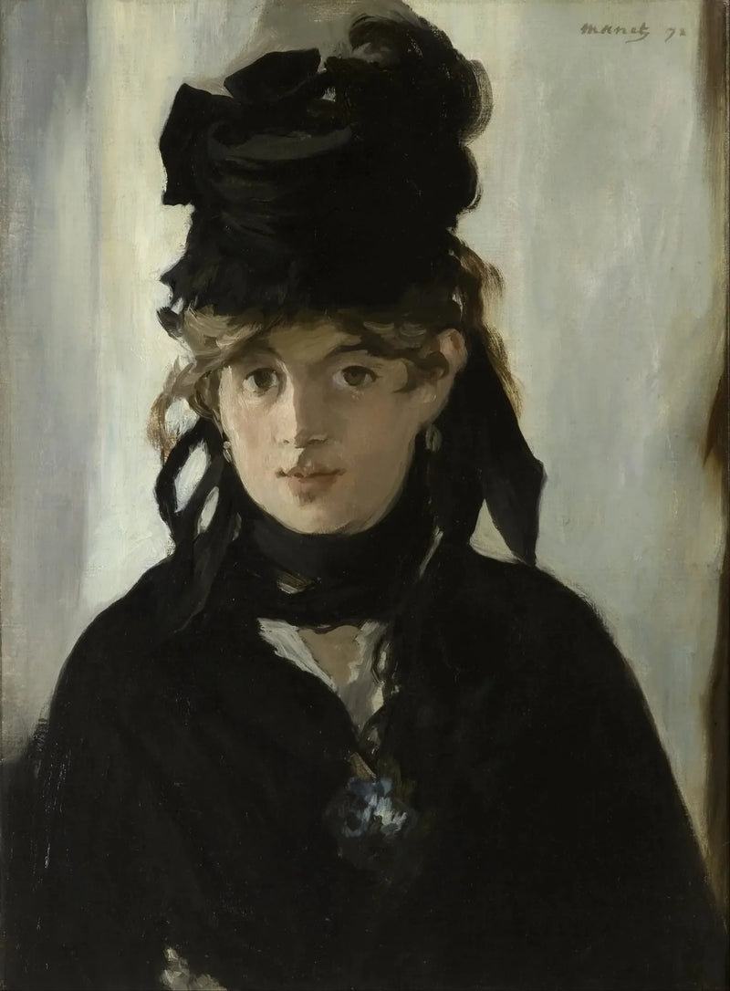 Berthe Morisot med bukett av fioler - Édouard Manet