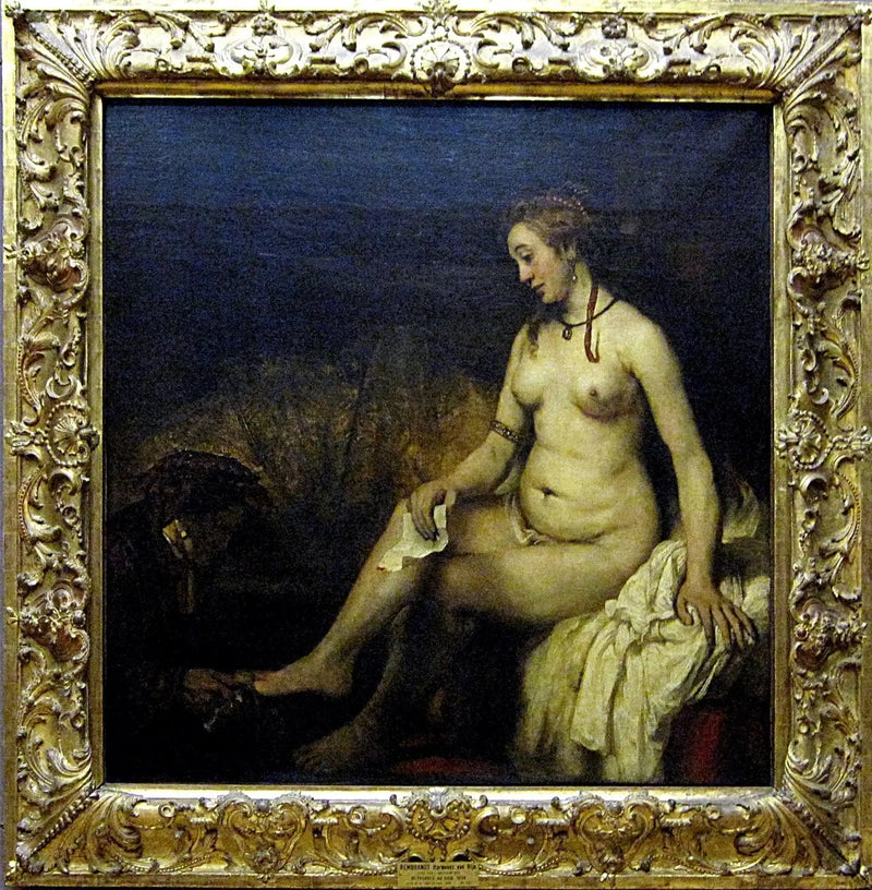Batsheba i badet mottar brevet fra David - Rembrandt