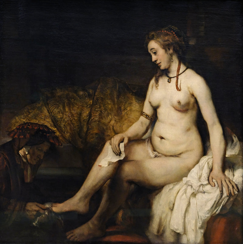 Batsheba i badet mottar brevet fra David - Rembrandt