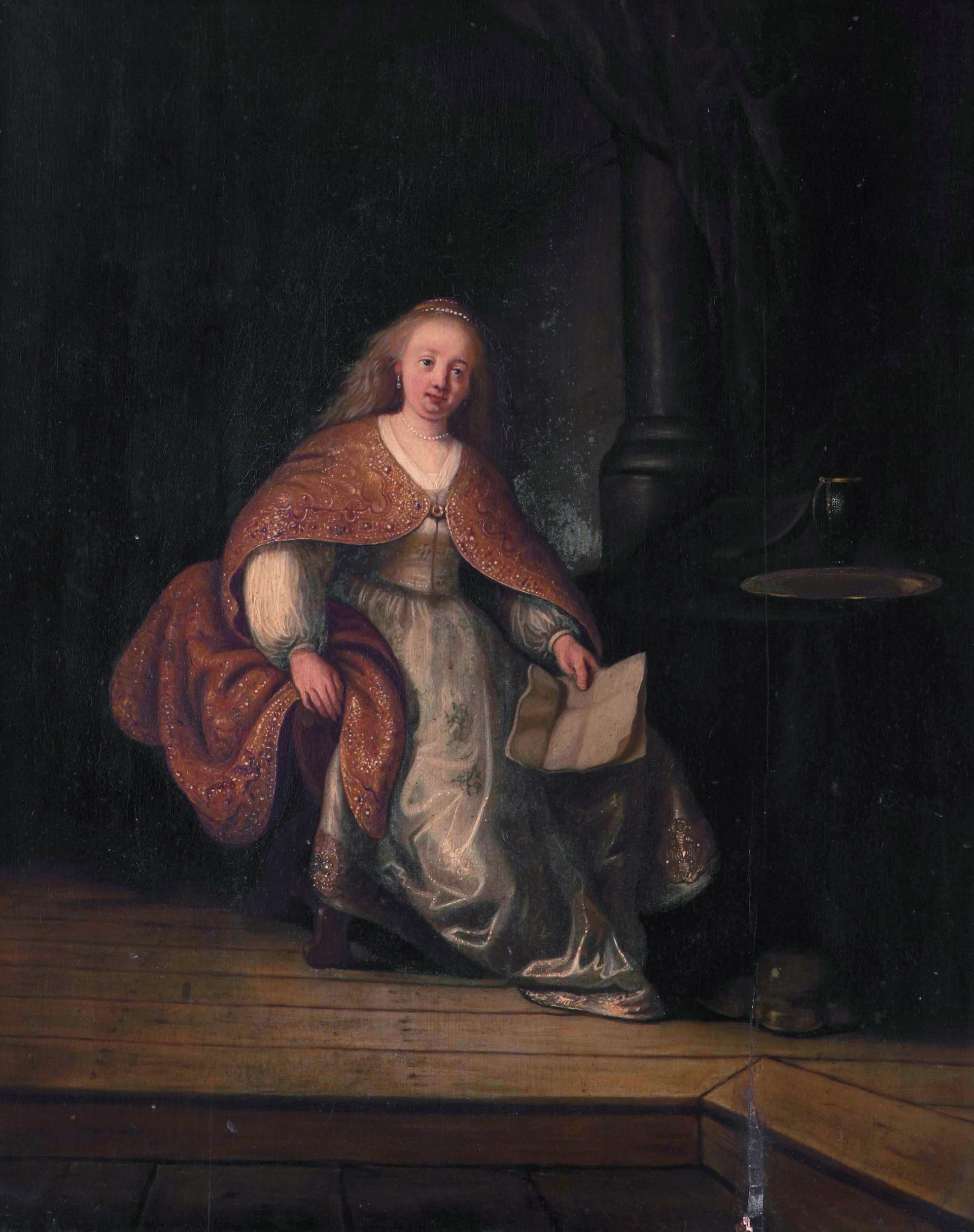 Bethsabée avec la lettre de David — école de Rembrandt, XVIIe siècle, Museum De Lakenhal