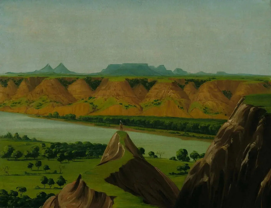 Reproduksjon av "Big Bend på øvre Mississippi, 1900 mil over Saint-Louis" - George Catlin

Source:
Big Bend sur le Haut-Missouri, à 1900 milles au-dessus de Saint-Louis - George Catlin