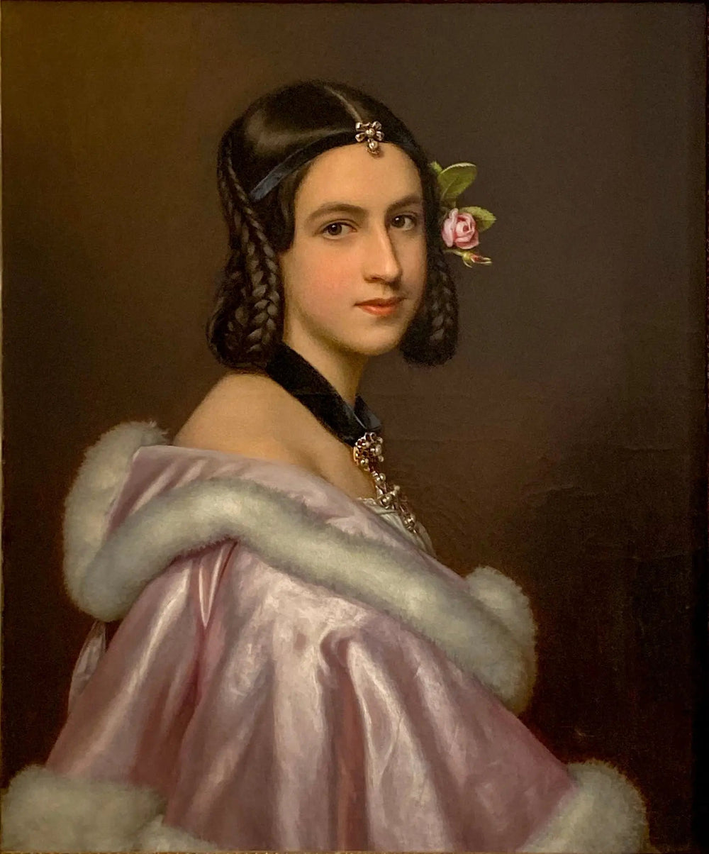 Bildnis der Jane Erskine - Joseph Karl Stieler image 1 copie peinte à la main à l’huile