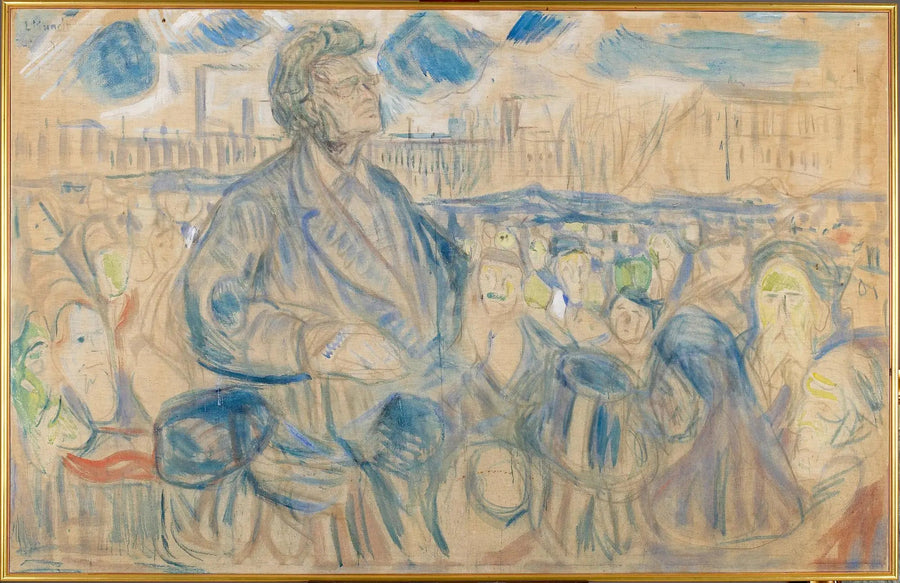 Bjørnstjerne Bjørnson henvender seg til folket - Edvard Munch