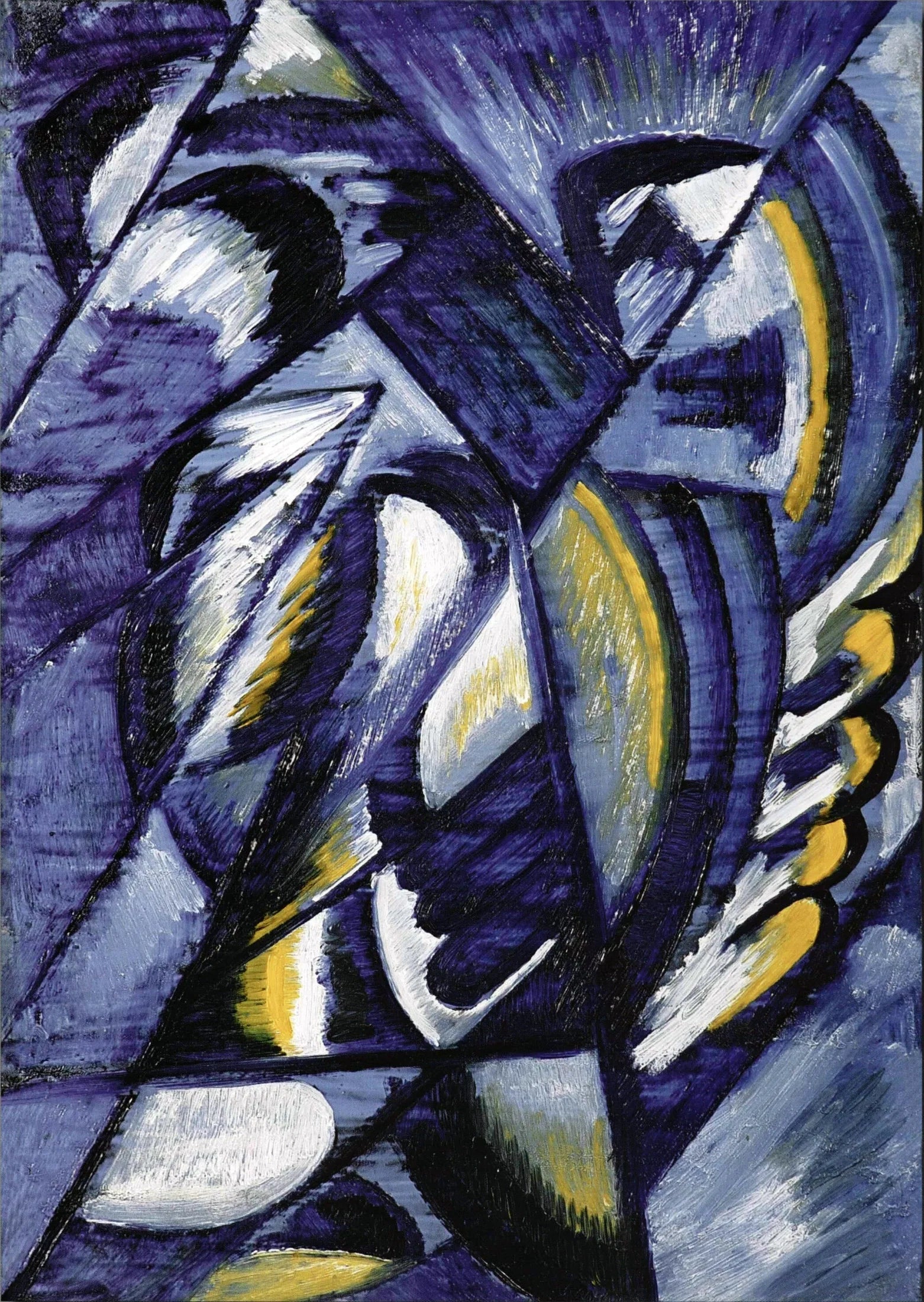 Bleu sur tôle - Olga Rozanova image 1 copie de tableau peinte à la main