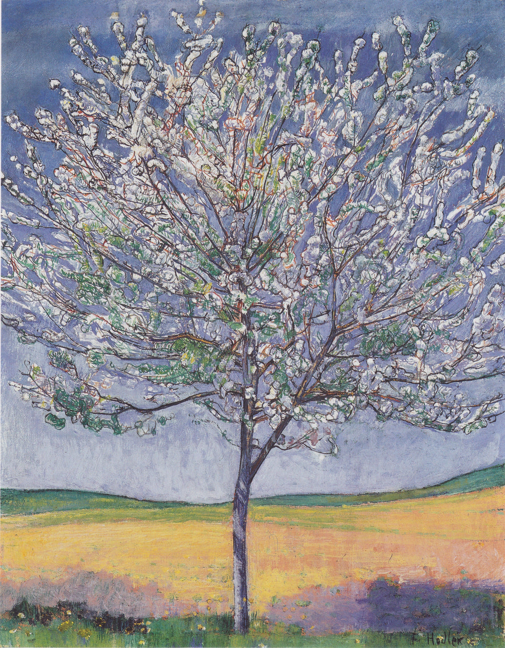 Blühender Kirschbaum - Ferdinand Hodler image 1 copie peinte à la main à l’huile
