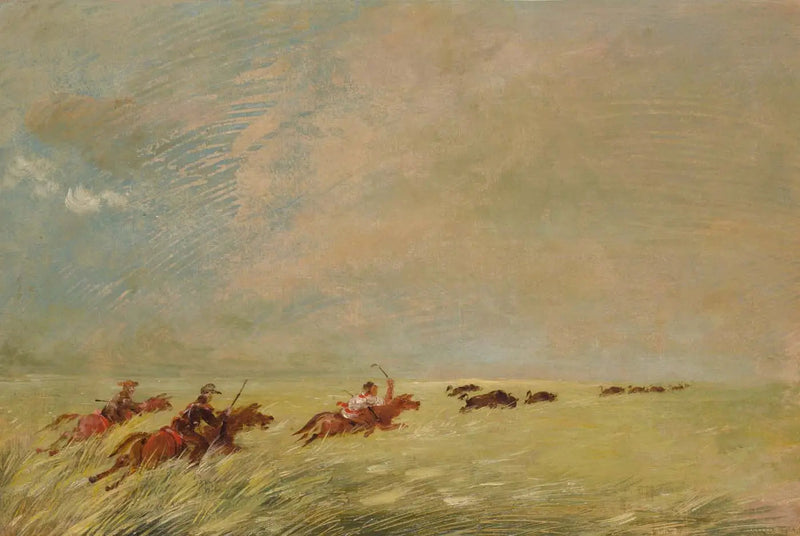 Bogard, Batiste og meg som jakter bison i høyt gress mot en bakgrunn av Missouri - George Catlin

Source:
Bogard, Batiste et moi chassant le bison dans les hautes herbes sur un fond du Missouri - George Catlin