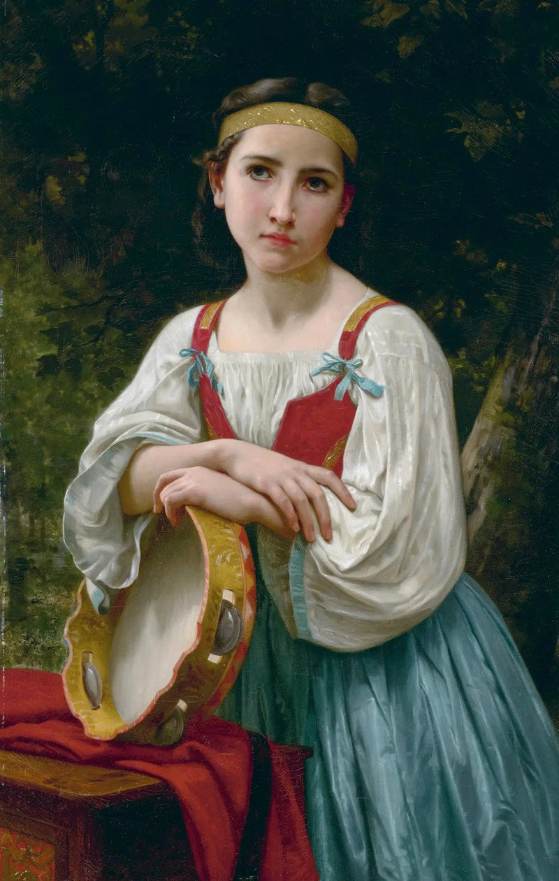 Bohemisk kvinne med basstromme - Bouguereau