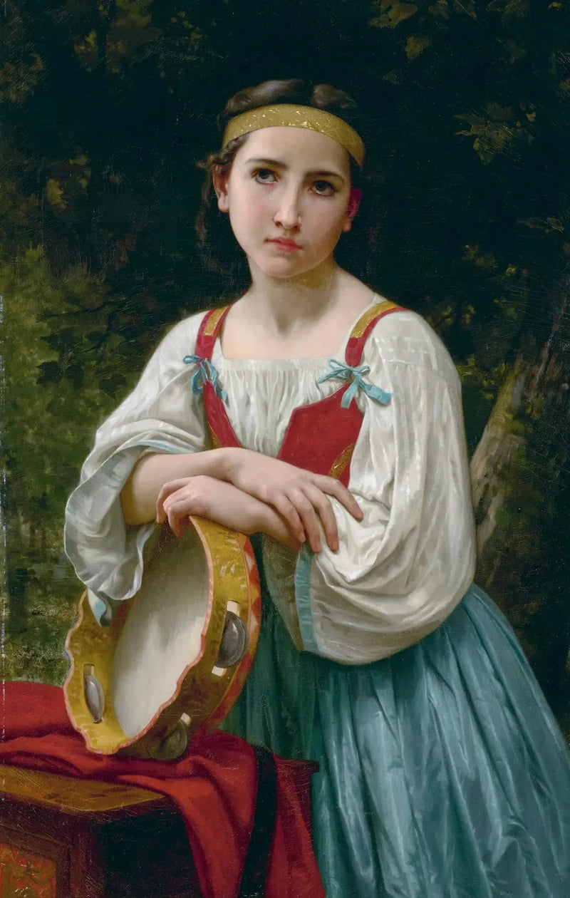 Bohemisk kvinne med basstromme - Bouguereau