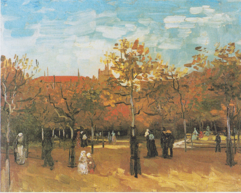 Folk som går i en park - Vincent van Gogh