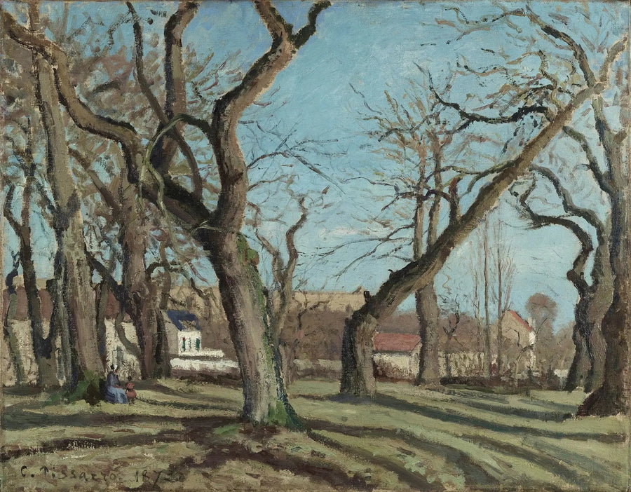 Kastanjetrær i Louveciennes - Camille Pissarro
