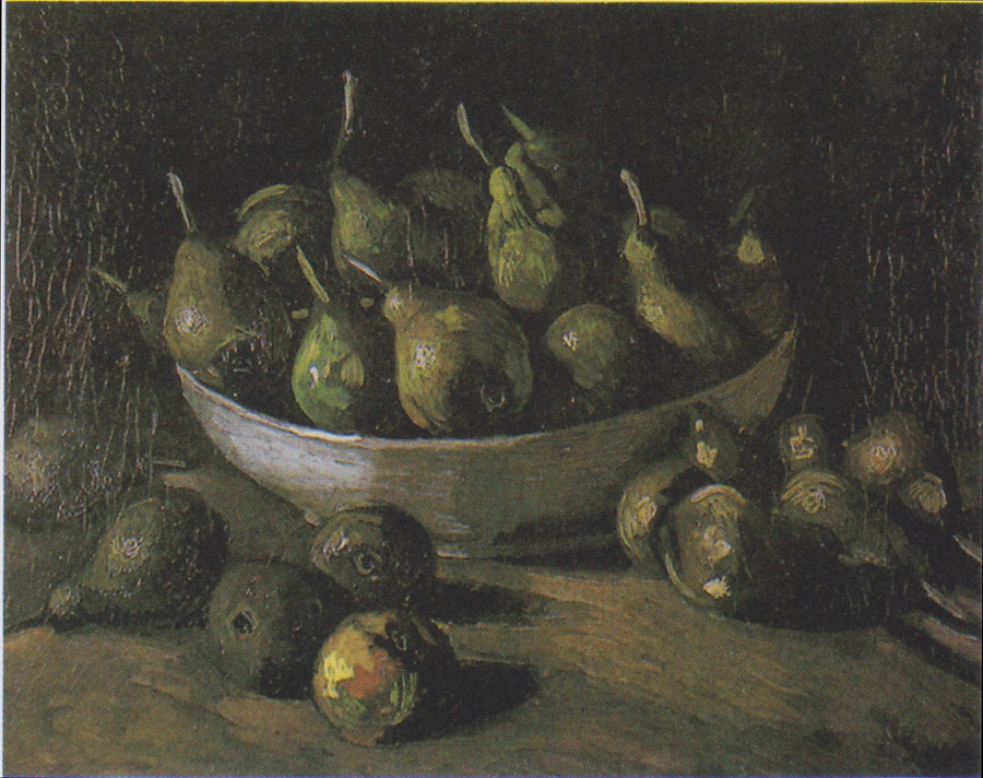 Stilleben med en steinskål og pærer - Vincent van Gogh