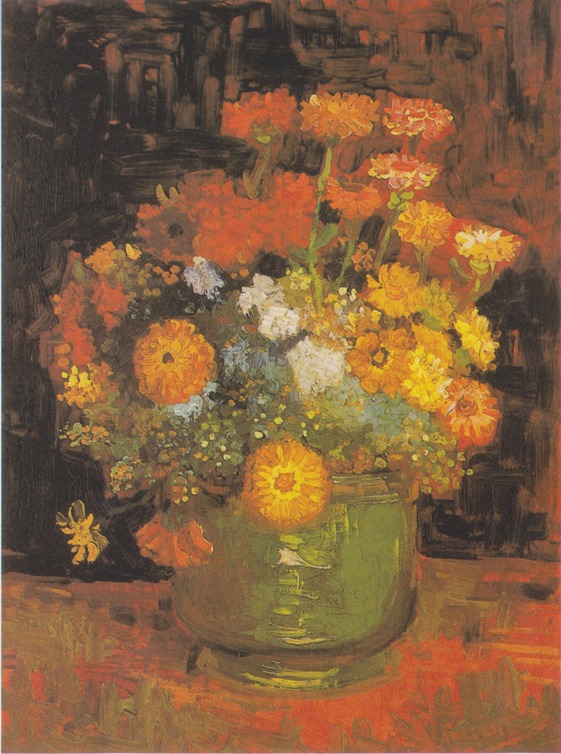 Bol med Zinniaer - Vincent van Gogh