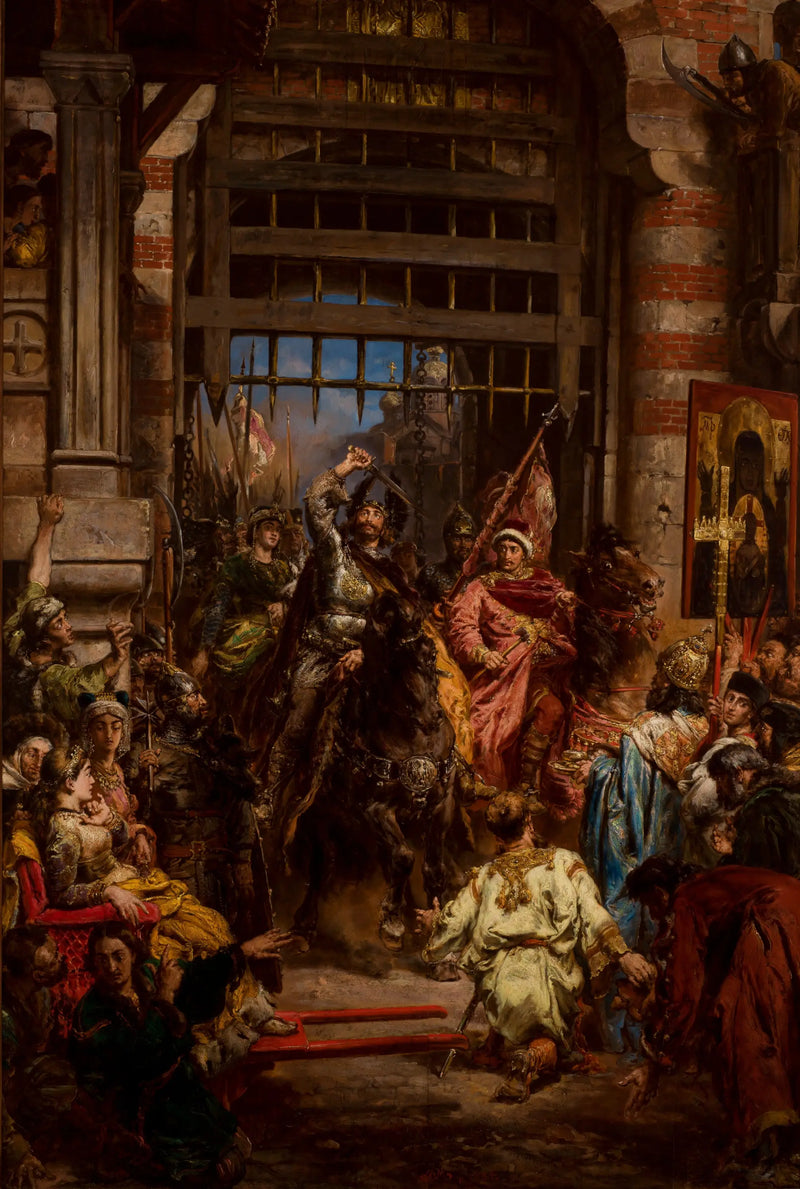 Boleslas den Modige med Sviatopolk ved Den Gyldne Port i Kiev - Jan Matejko

Source:
Boleslas le Brave avec Sviatopolk à la Porte Dorée de Kiev - Jan Matejko