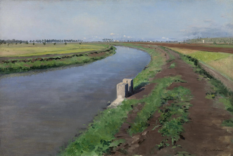 Kanalbredden, nær Napoli - Gustave Caillebotte