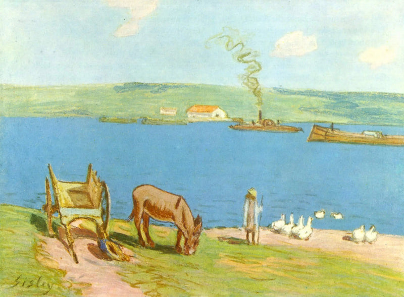 elvbredden - Alfred Sisley