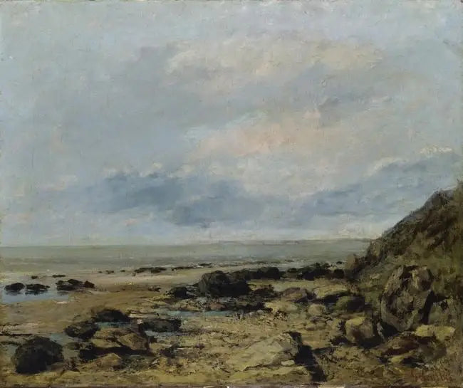 Havlandskap med klipper - Gustave Courbet