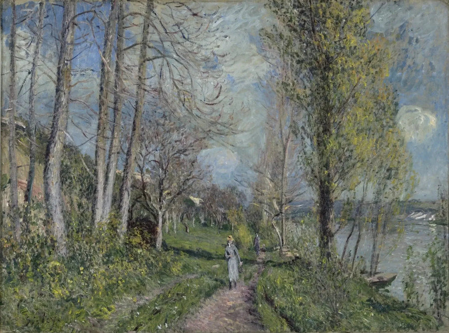 Seine-kanten i By - Alfred Sisley