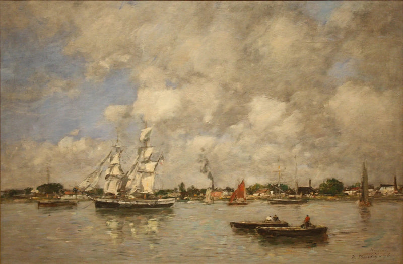 Bordeaux, Båter på Garonne - Eugène Boudin