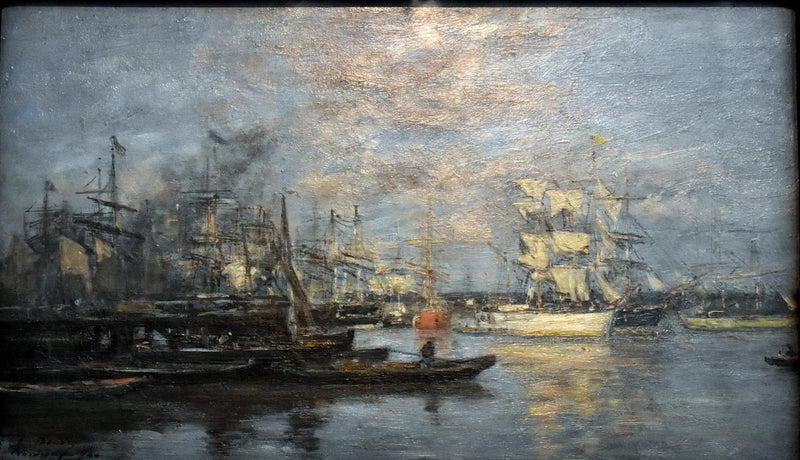 Bordeaux. Det hvite sløret. Kveldsstemning - Eugène Boudin