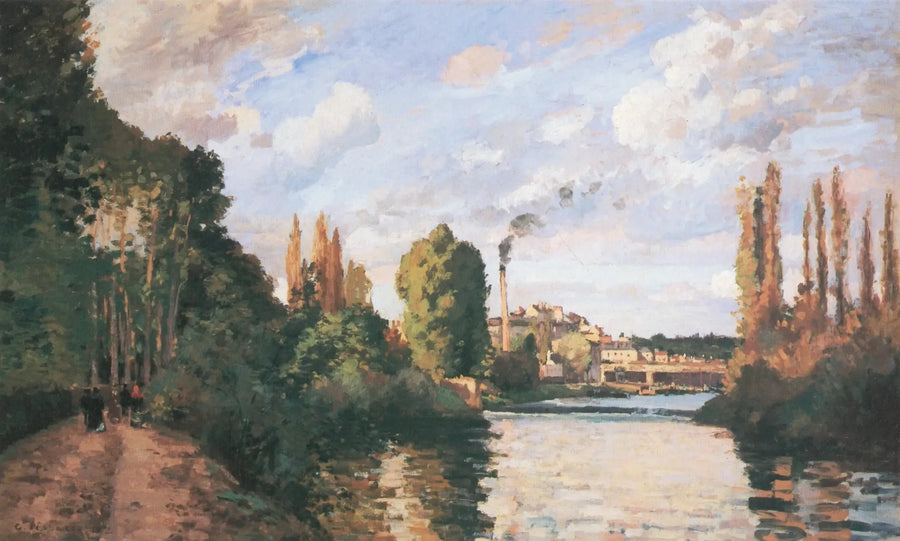 Vannkanten i Pontoise - Camille Pissarro
