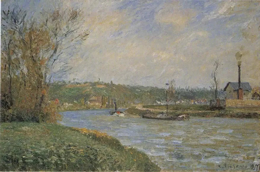 Oise-bredden nær Pontoise - Camille Pissarro