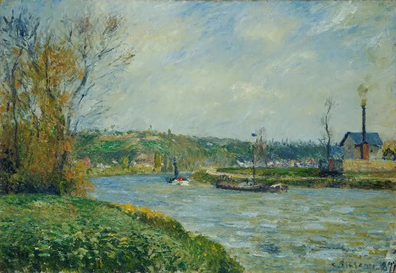 Oise-bredden nær Pontoise - Camille Pissarro