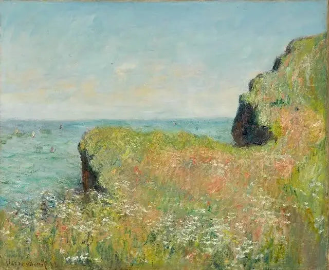 Klippekanten ved Pourville - Claude Monet