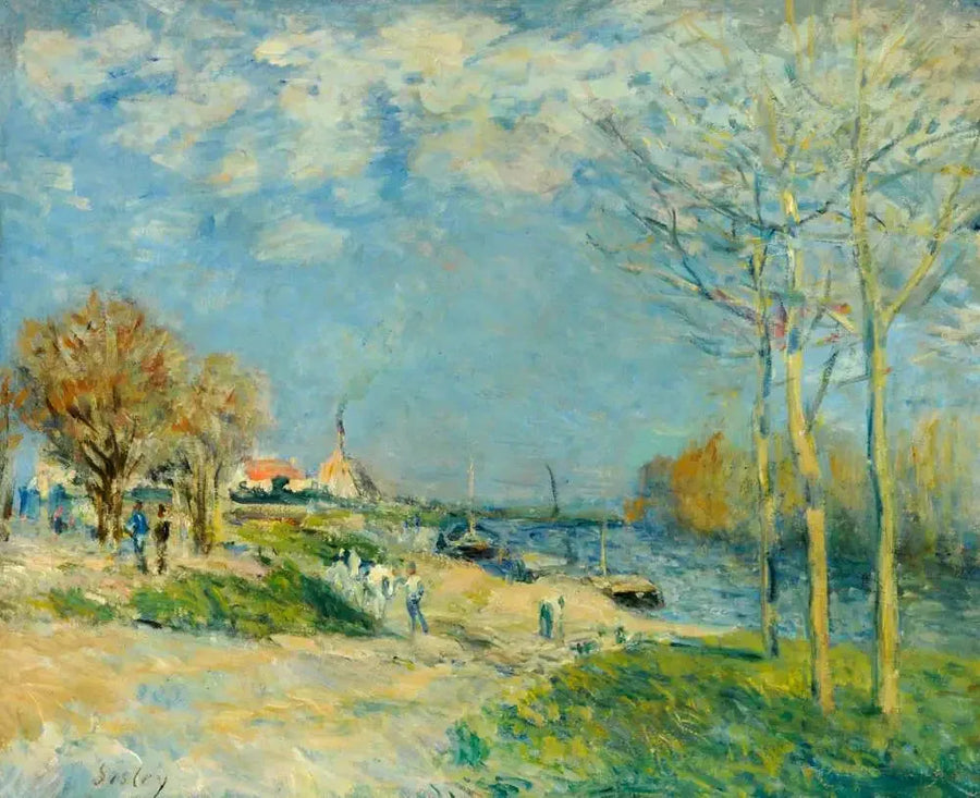 Seinebredder ved Port-Marly - Alfred Sisley