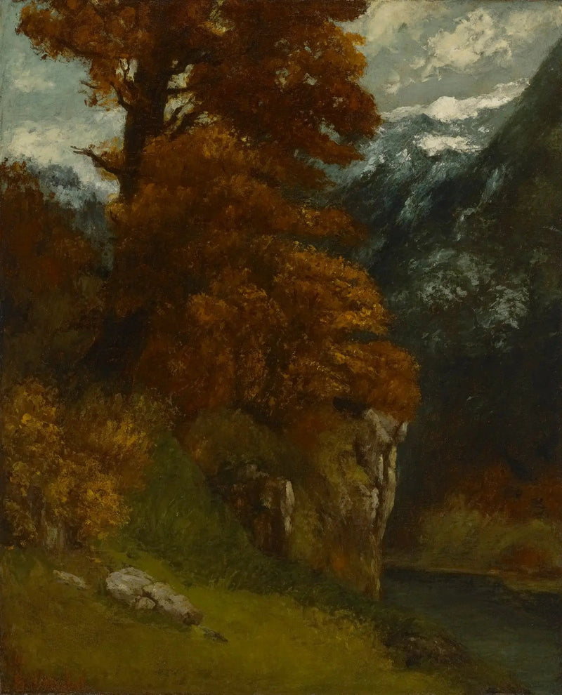 Bords du Doubs ; Høstefølelse - Gustave Courbet