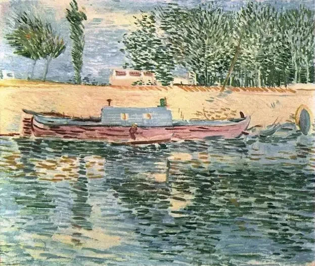Seine-bryggene med båter, Les - Vincent van Gogh