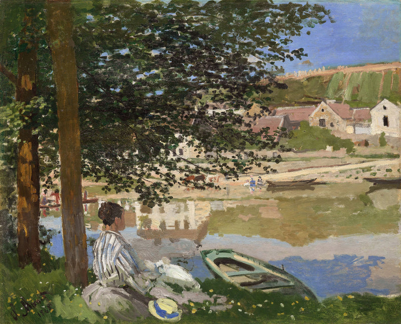 På bredden av Seinen ved Bennecourt W110 - Claude Monet