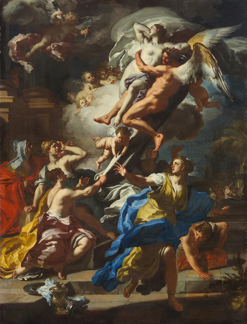 Borée flyr Oréthyie - Francesco Solimena