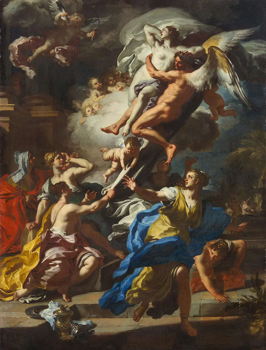 Borée flyr Oréthyie - Francesco Solimena