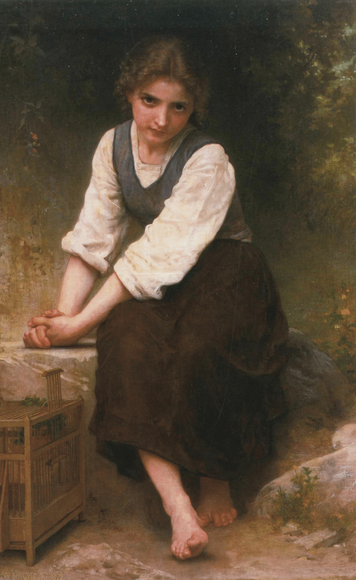 Det tomme buret - Bouguereau