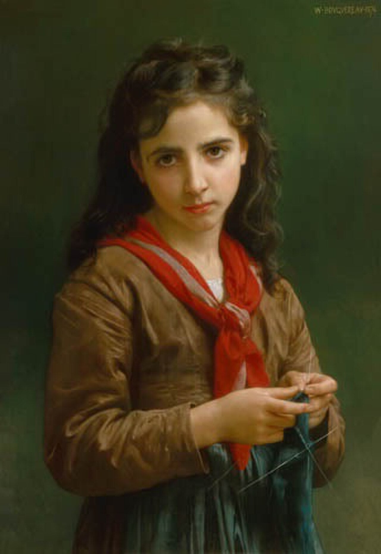 La Petite Tricoteuse (1874) de William-Adolphe Bouguereau