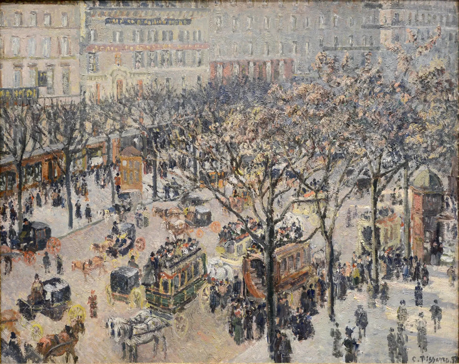 Boulevard des Italiens, Morgen, Sol - Camille Pissarro