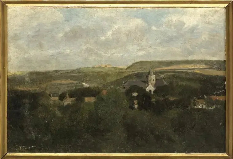 Boulogne-sur-Mer, et hjørne av byen - Jean-Baptiste Camille Corot