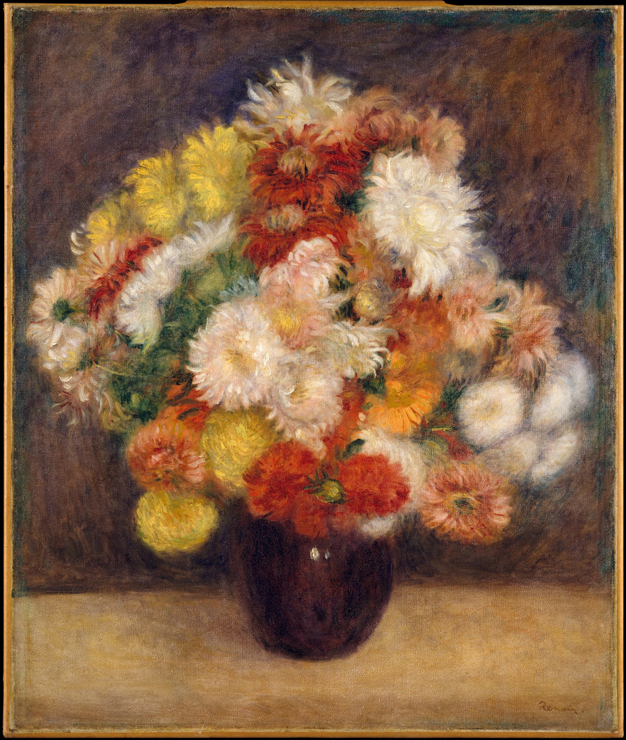 Krysantemumbukett - Pierre-Auguste Renoir