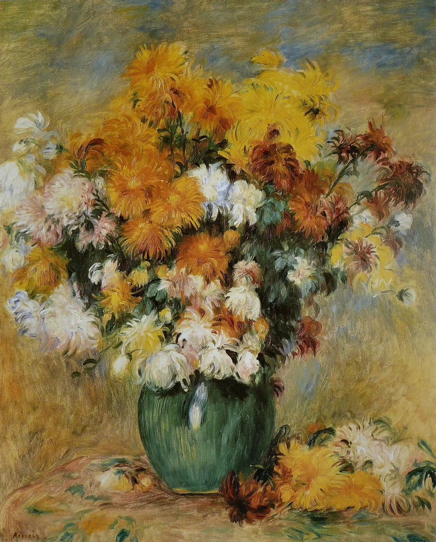 Krysantemumbukett - Pierre-Auguste Renoir