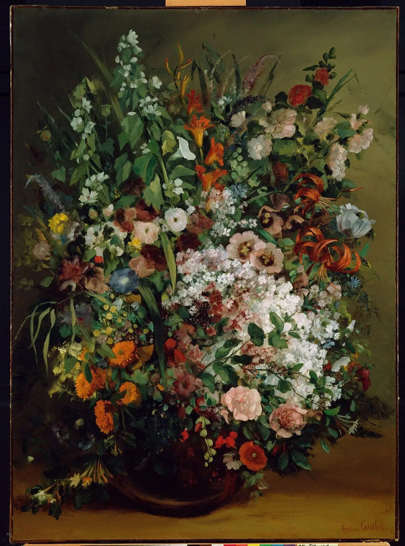 Blomsterranke i en vase - Gustave Courbet